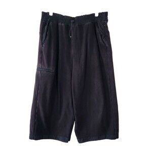 Athleta Womens Drawstring High Waisted Wide Leg Sport Pants Fleece Lined Sz L